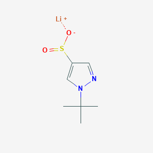 molecular formula C7H11LiN2O2S B2509634 lithium(1+) ion 1-tert-butyl-1H-pyrazole-4-sulfinate CAS No. 2172482-77-6