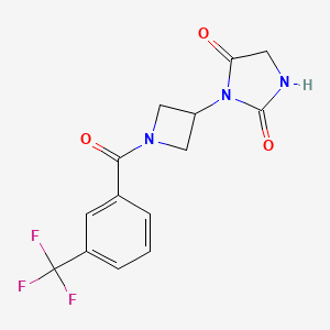3-(1-(3-(Trifluoromethyl)benzoyl)azetidin-3-yl)imidazolidine-2,4-dione