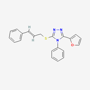 3-(cinnamylthio)-5-(furan-2-yl)-4-phenyl-4H-1,2,4-triazole