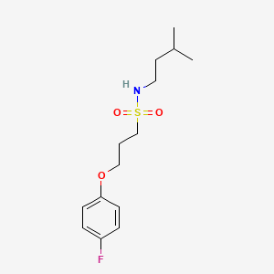 molecular formula C14H22FNO3S B2509640 3-(4-fluorophenoxy)-N-isopentylpropane-1-sulfonamide CAS No. 946320-33-8