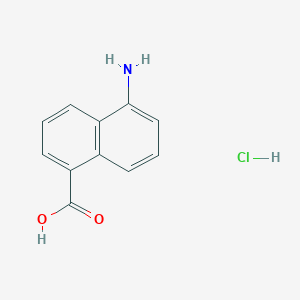 molecular formula C11H10ClNO2 B2509644 5-Aminonaphthalene-1-carboxylic acid;hydrochloride CAS No. 856069-18-6