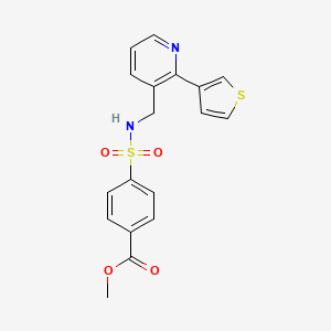 methyl 4-(N-((2-(thiophen-3-yl)pyridin-3-yl)methyl)sulfamoyl)benzoate