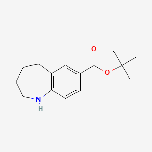 molecular formula C15H21NO2 B2509651 Tert-butyl 2,3,4,5-tetrahydro-1H-1-benzazepine-7-carboxylate CAS No. 2248285-22-3