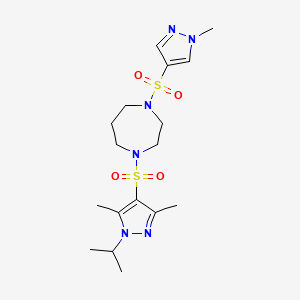 1-((1-isopropyl-3,5-dimethyl-1H-pyrazol-4-yl)sulfonyl)-4-((1-methyl-1H-pyrazol-4-yl)sulfonyl)-1,4-diazepane