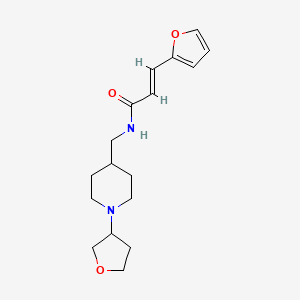(E)-3-(furan-2-yl)-N-((1-(tetrahydrofuran-3-yl)piperidin-4-yl)methyl)acrylamide