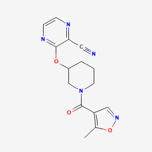 3-((1-(5-Methylisoxazole-4-carbonyl)piperidin-3-yl)oxy)pyrazine-2-carbonitrile