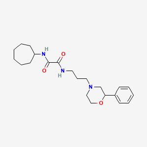 N1-cycloheptyl-N2-(3-(2-phenylmorpholino)propyl)oxalamide