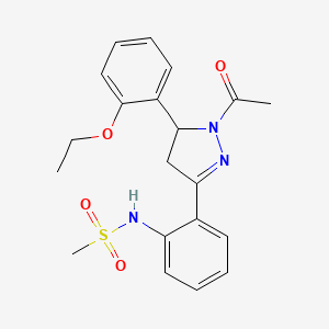 N-{2-[1-acetyl-5-(2-ethoxyphenyl)-4,5-dihydro-1H-pyrazol-3-yl]phenyl}methanesulfonamide