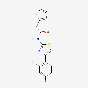 N-[4-(2,4-difluorophenyl)-1,3-thiazol-2-yl]-2-(2-thienyl)acetamide