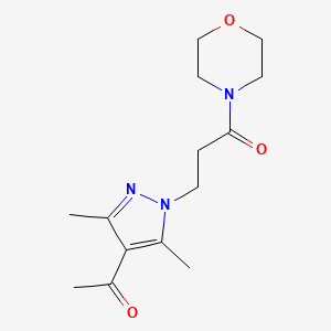 3-(4-Acetyl-3,5-dimethyl-1H-pyrazol-1-yl)-1-morpholinopropan-1-one
