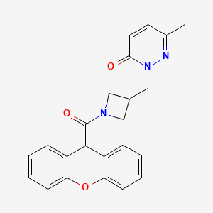 6-Methyl-2-[[1-(9H-xanthene-9-carbonyl)azetidin-3-yl]methyl]pyridazin-3-one