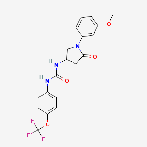 1-(1-(3-Methoxyphenyl)-5-oxopyrrolidin-3-yl)-3-(4-(trifluoromethoxy)phenyl)urea