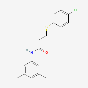 3-(4-chlorophenyl)sulfanyl-N-(3,5-dimethylphenyl)propanamide