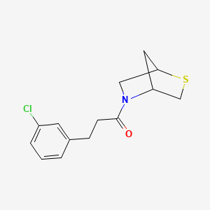 1-(2-Thia-5-azabicyclo[2.2.1]heptan-5-yl)-3-(3-chlorophenyl)propan-1-one