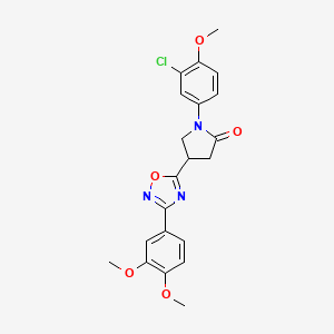 1-(3-Chloro-4-methoxyphenyl)-4-(3-(3,4-dimethoxyphenyl)-1,2,4-oxadiazol-5-yl)pyrrolidin-2-one