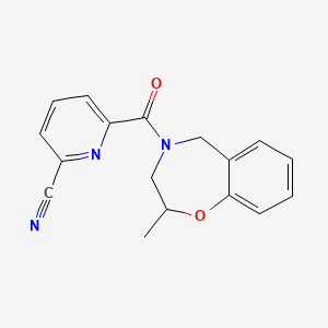 6-(2-Methyl-3,5-dihydro-2H-1,4-benzoxazepine-4-carbonyl)pyridine-2-carbonitrile