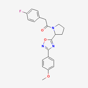 5-{1-[(4-Fluorophenyl)acetyl]pyrrolidin-2-yl}-3-(4-methoxyphenyl)-1,2,4-oxadiazole