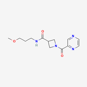 N-(3-methoxypropyl)-1-(pyrazine-2-carbonyl)azetidine-3-carboxamide