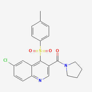 (6-Chloro-4-tosylquinolin-3-yl)(pyrrolidin-1-yl)methanone