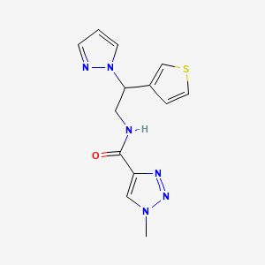 N-(2-(1H-pyrazol-1-yl)-2-(thiophen-3-yl)ethyl)-1-methyl-1H-1,2,3-triazole-4-carboxamide