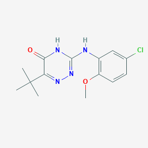 6-tert-butyl-3-[(5-chloro-2-methoxyphenyl)amino]-1,2,4-triazin-5(4H)-one