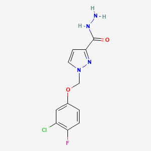 1-[(3-chloro-4-fluorophenoxy)methyl]-1H-pyrazole-3-carbohydrazide