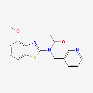 molecular formula C16H15N3O2S B2509715 N-(4-methoxybenzo[d]thiazol-2-yl)-N-(pyridin-3-ylmethyl)acetamide CAS No. 891114-26-4
