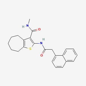 molecular formula C23H24N2O2S B2509716 N-methyl-2-[2-(naphthalen-1-yl)acetamido]-4H,5H,6H,7H,8H-cyclohepta[b]thiophene-3-carboxamide CAS No. 893096-97-4