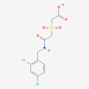 molecular formula C11H11Cl2NO5S B2509731 2-({2-[(2,4-Dichlorobenzyl)amino]-2-oxoethyl}sulfonyl)acetic acid CAS No. 338793-78-5