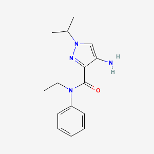 molecular formula C15H20N4O B2509738 4-Amino-N-ethyl-1-isopropyl-N-phenyl-1H-pyrazole-3-carboxamide CAS No. 2101195-52-0