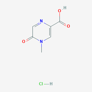 molecular formula C6H7ClN2O3 B2509740 4-Methyl-5-oxo-4,5-dihydropyrazine-2-carboxylic acid hydrochloride CAS No. 2094139-61-2