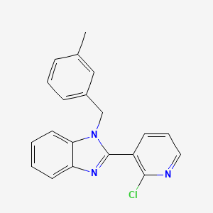 molecular formula C20H16ClN3 B2509753 2-(2-chloro-3-pyridinyl)-1-(3-methylbenzyl)-1H-1,3-benzimidazole CAS No. 338411-39-5
