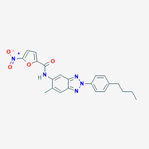 molecular formula C22H21N5O4 B250976 N-[2-(4-butylphenyl)-6-methyl-2H-1,2,3-benzotriazol-5-yl]-5-nitro-2-furamide 