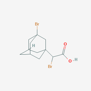 molecular formula C12H16Br2O2 B2509766 Bromo-(3-bromo-adamantan-1-yl)-acetic acid CAS No. 102516-42-7