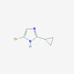 molecular formula C6H7BrN2 B2509769 4-Bromo-2-cyclopropyl-1H-imidazole CAS No. 1256790-50-7