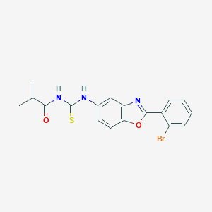 molecular formula C18H16BrN3O2S B250977 N-[2-(2-bromophenyl)-1,3-benzoxazol-5-yl]-N'-isobutyrylthiourea 