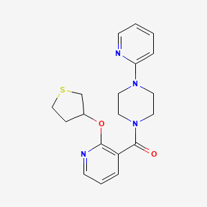 (4-(Pyridin-2-yl)piperazin-1-yl)(2-((tetrahydrothiophen-3-yl)oxy)pyridin-3-yl)methanone