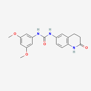 molecular formula C18H19N3O4 B2509814 1-(3,5-Dimethoxyphenyl)-3-(2-oxo-1,2,3,4-tetrahydroquinolin-6-yl)urea CAS No. 1171231-77-8