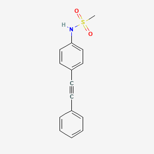 molecular formula C15H13NO2S B2509820 N-[4-(2-phenylethynyl)phenyl]methanesulfonamide CAS No. 439095-76-8