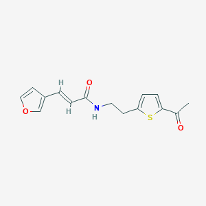 molecular formula C15H15NO3S B2509822 (E)-N-(2-(5-acetylthiophen-2-yl)ethyl)-3-(furan-3-yl)acrylamide CAS No. 2035001-94-4
