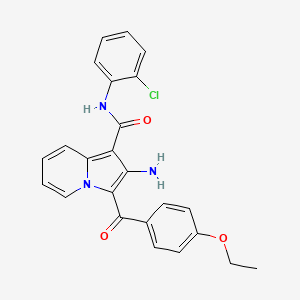 molecular formula C24H20ClN3O3 B2509823 2-amino-N-(2-chlorophenyl)-3-(4-ethoxybenzoyl)indolizine-1-carboxamide CAS No. 906163-15-3