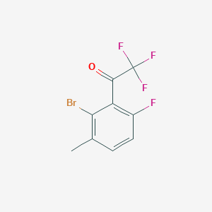 molecular formula C9H5BrF4O B2509824 1-(2-Bromo-6-fluoro-3-methylphenyl)-2,2,2-trifluoroethanone CAS No. 1515433-83-6