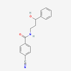 B2509830 4-cyano-N-(3-hydroxy-3-phenylpropyl)benzamide CAS No. 1396799-63-5