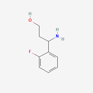 molecular formula C9H12FNO B2509860 3-Amino-3-(2-fluorophenyl)propan-1-ol CAS No. 612532-14-6