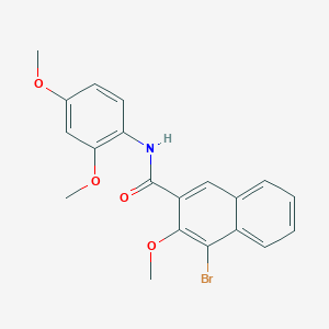 molecular formula C20H18BrNO4 B250989 4-bromo-N-(2,4-dimethoxyphenyl)-3-methoxynaphthalene-2-carboxamide 