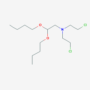 molecular formula C14H29Cl2NO2 B025099 (Bis(2-chloroethyl)amino)acetaldehyde dibutyl acetal CAS No. 102585-23-9