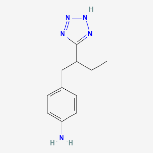 molecular formula C11H15N5 B2509914 4-[2-(2H-Tetrazol-5-yl)butyl]aniline CAS No. 2551117-14-5