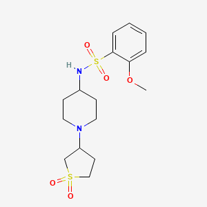 molecular formula C16H24N2O5S2 B2509929 N-(1-(1,1-dioxidotetrahydrothiophen-3-yl)piperidin-4-yl)-2-methoxybenzenesulfonamide CAS No. 2034308-48-8