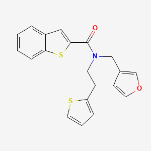 molecular formula C20H17NO2S2 B2509934 N-(furan-3-ylmethyl)-N-(2-(thiophen-2-yl)ethyl)benzo[b]thiophene-2-carboxamide CAS No. 2034555-37-6