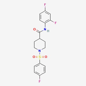 B2509957 N-(2,4-difluorophenyl)-1-(4-fluorophenyl)sulfonylpiperidine-4-carboxamide CAS No. 941981-81-3